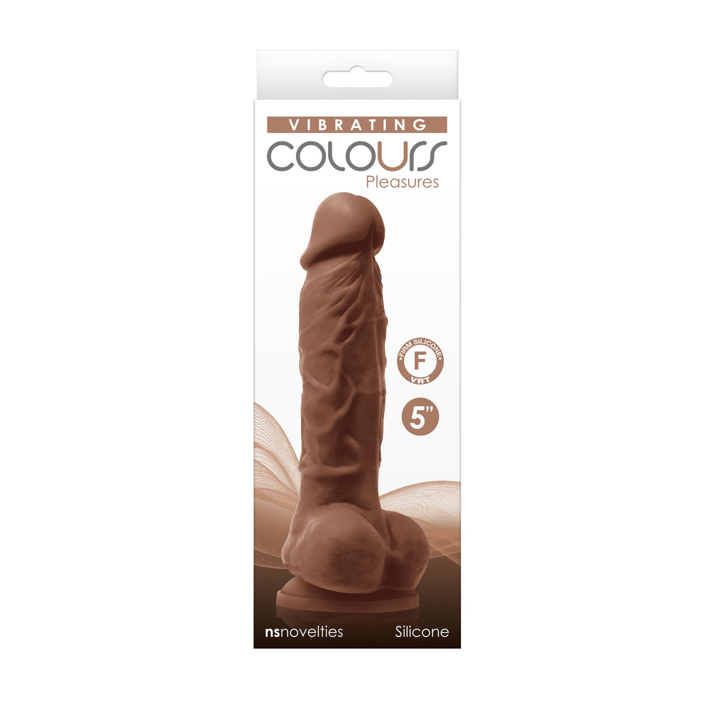 Colours Pleasures Vibrating Dildo - 5 Inch - Brown