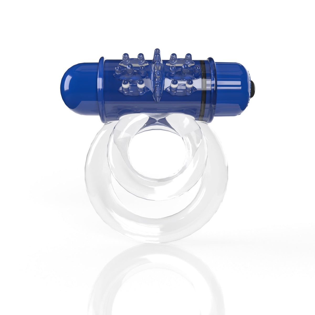 Screaming O Double O Super Powered Vibrating Double Ring - Blueberry