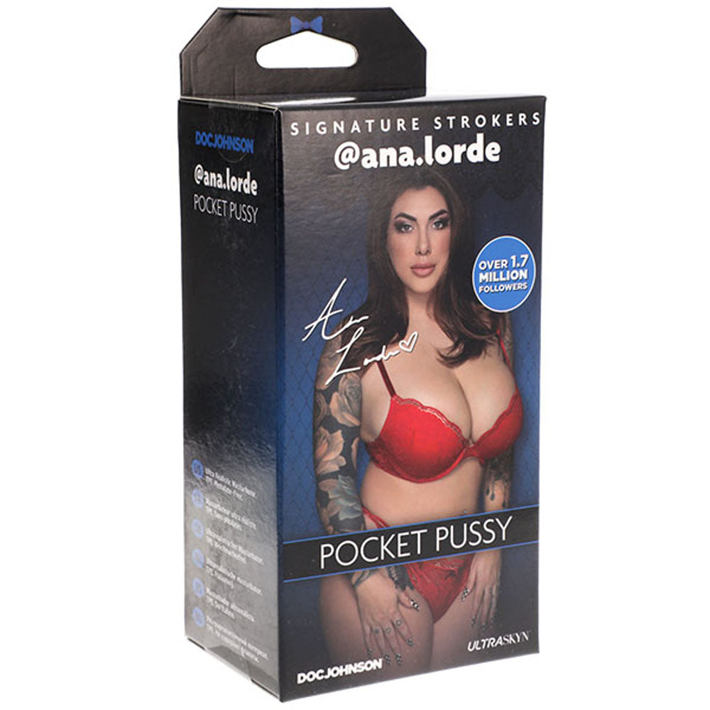Doc Johnson Signature Stroker - Girls of Social Media - Ana Lorde - Realistic Pocket Pussy - Beige