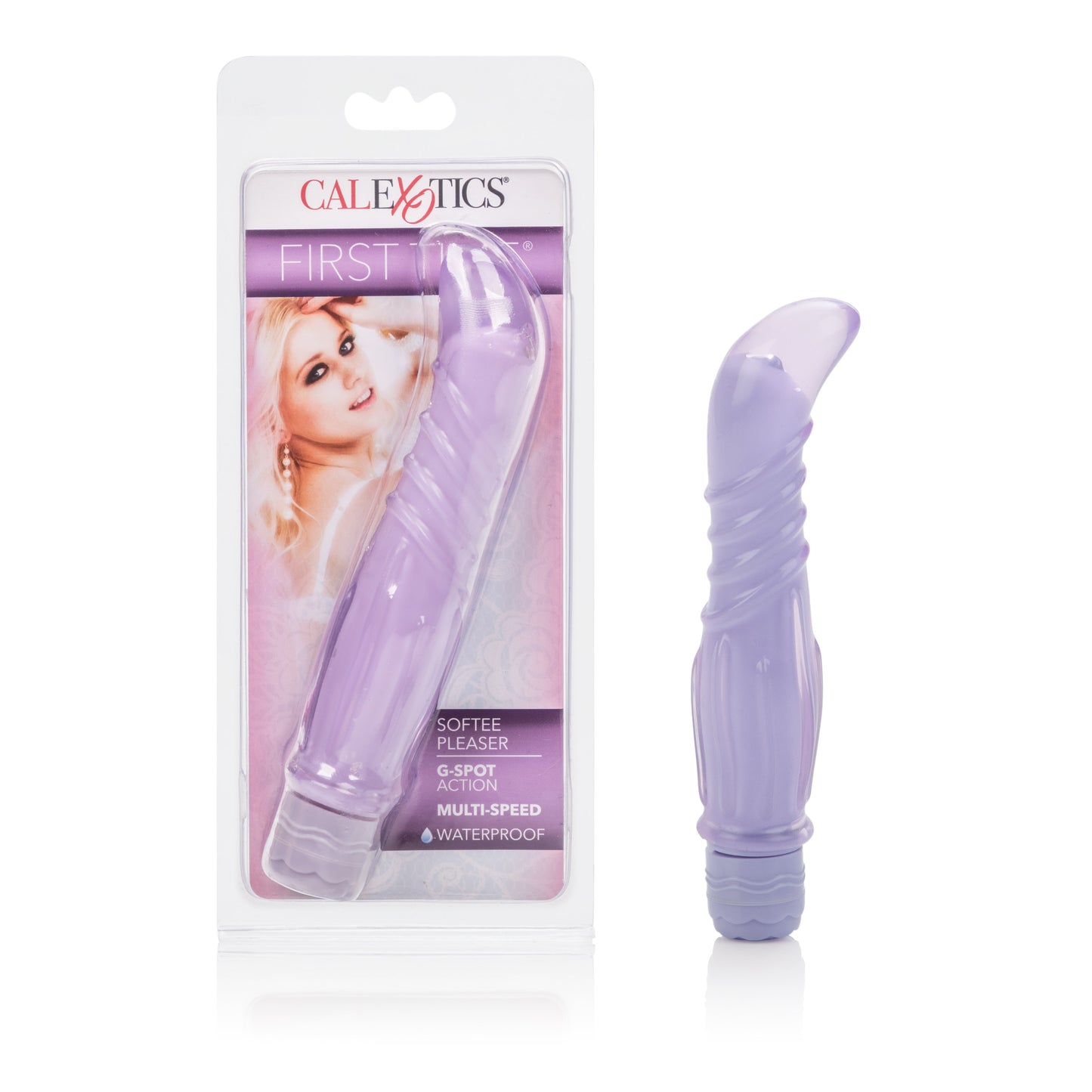 CalExotics First Time Softee Pleaser Vibrator – Purple – Multi-Speed Waterproof