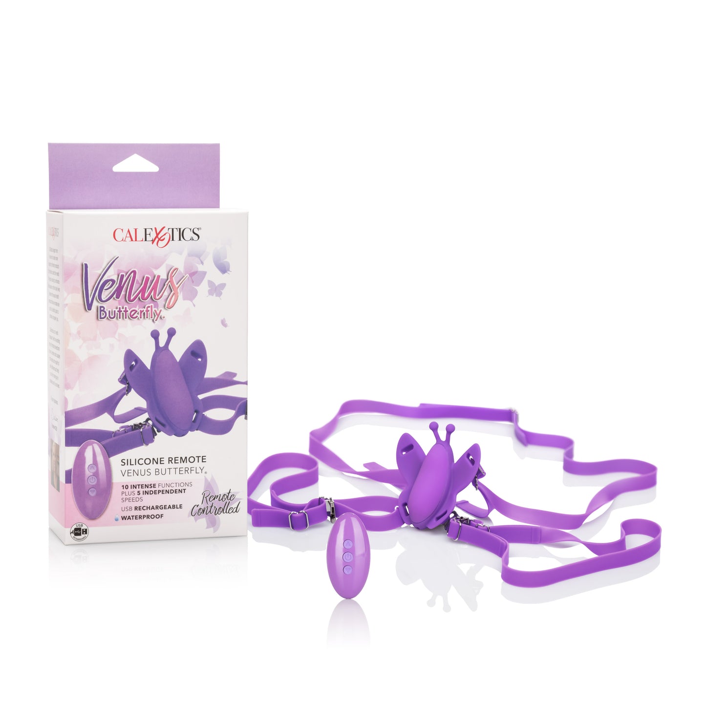 CalExotics Venus Butterfly Silicone Remote Wireless Micro Butterfly - Purple