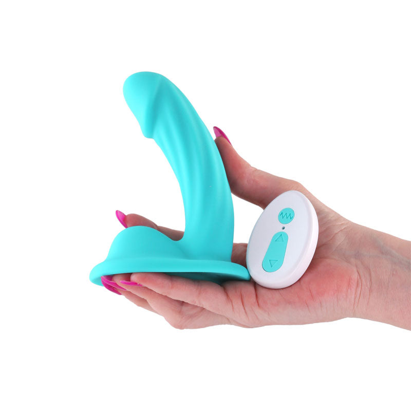 Colours Curve Vibrating Dildo – Teal – 5-Inch G-Spot with Wireless Remote