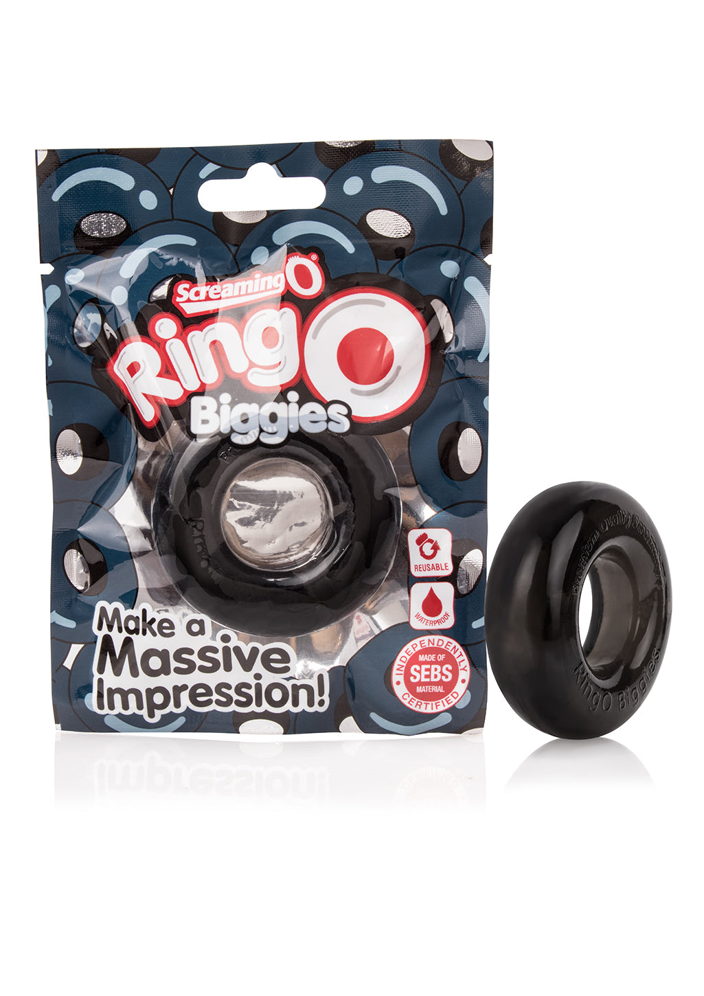 Screaming O RingO Biggies – Reusable Waterproof Ring – Black