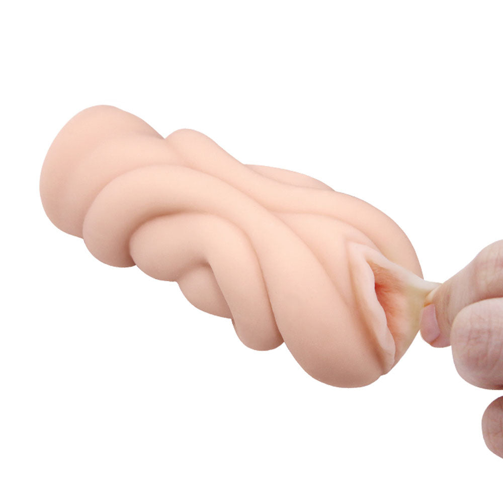 Pretty Love Crazy Bull Realistic Anime 3D Vagina Masturbator - Beige