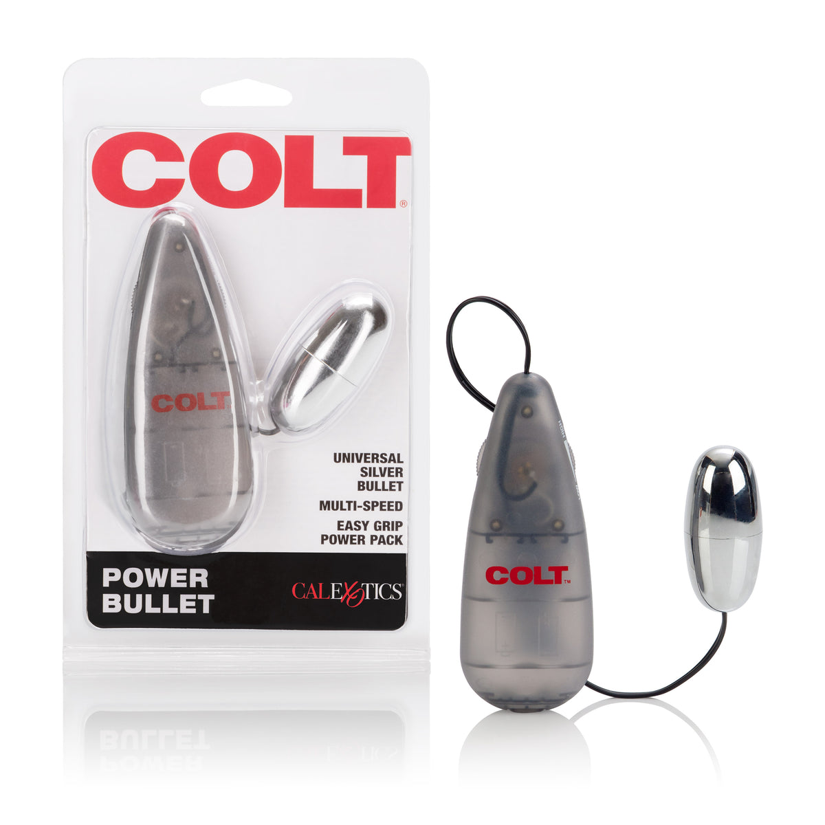 CalExotics Colt M/s Power Pak Bullet – Versatile Vibrating Stimulator – Silver