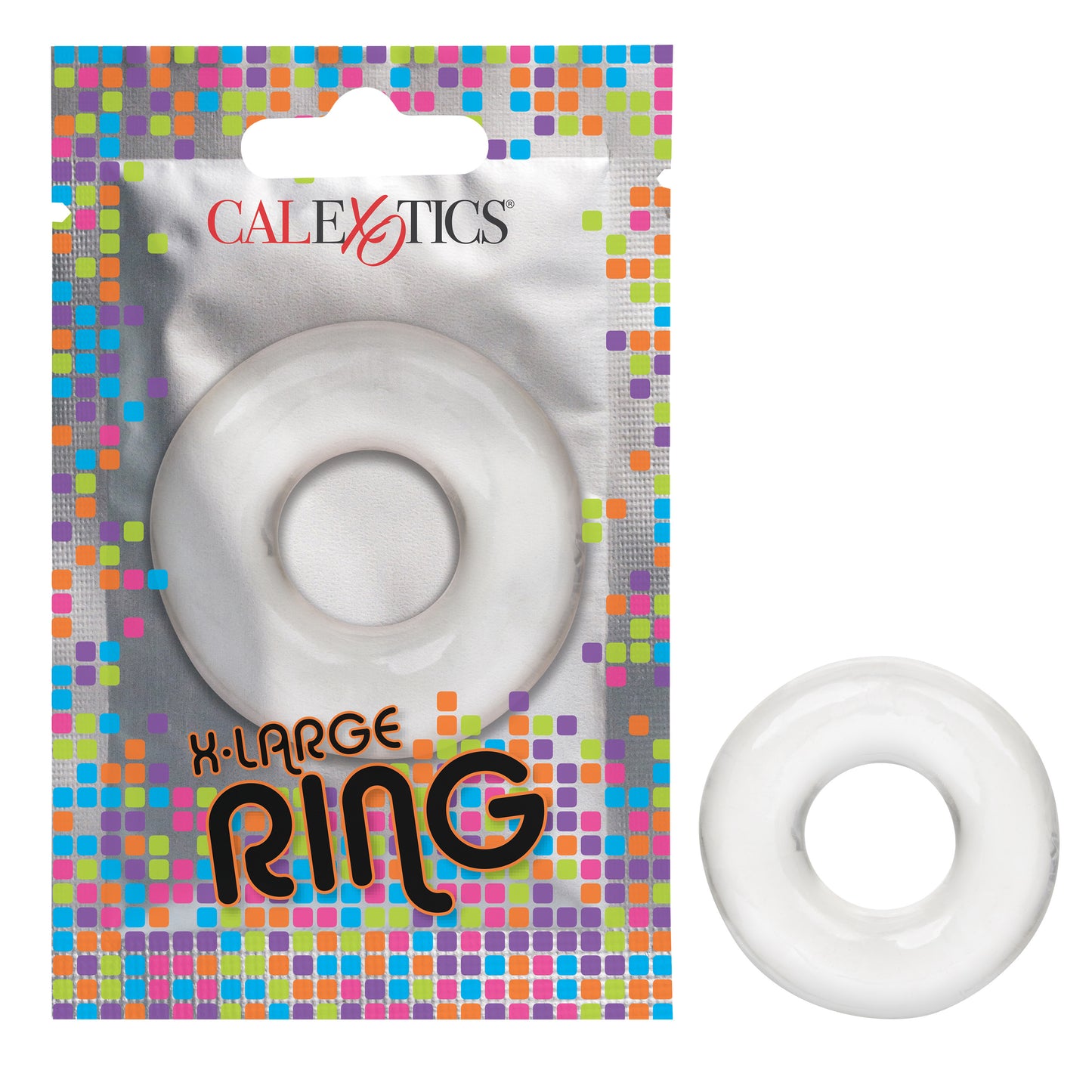 CalExotics Foil Pack X-Large Ring - Clear - Ultra-Thick Cock Ring