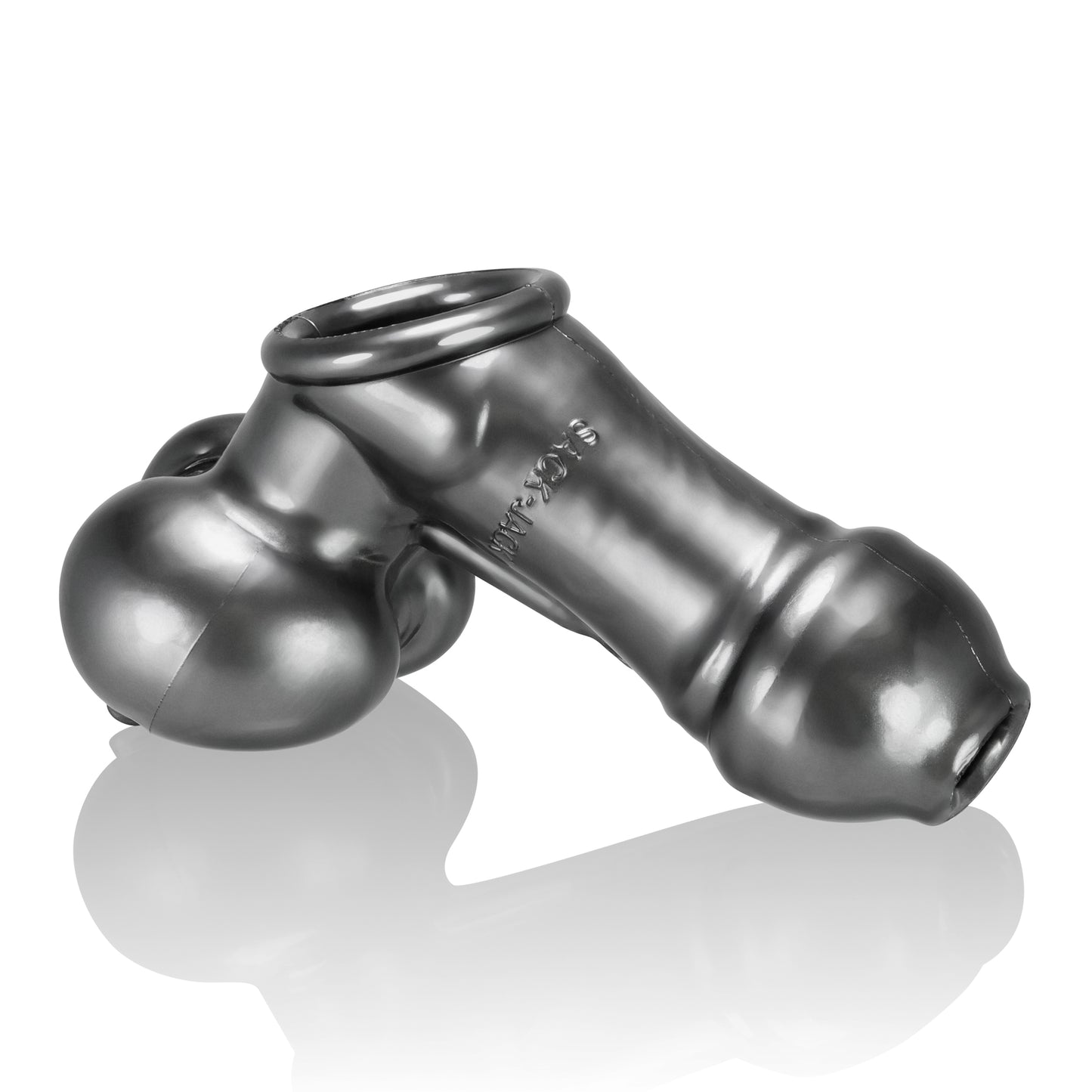 Oxballs Sack Jack Wearable Jo Sheath - Silver - Dual Ballsling and Jerk Off Toy