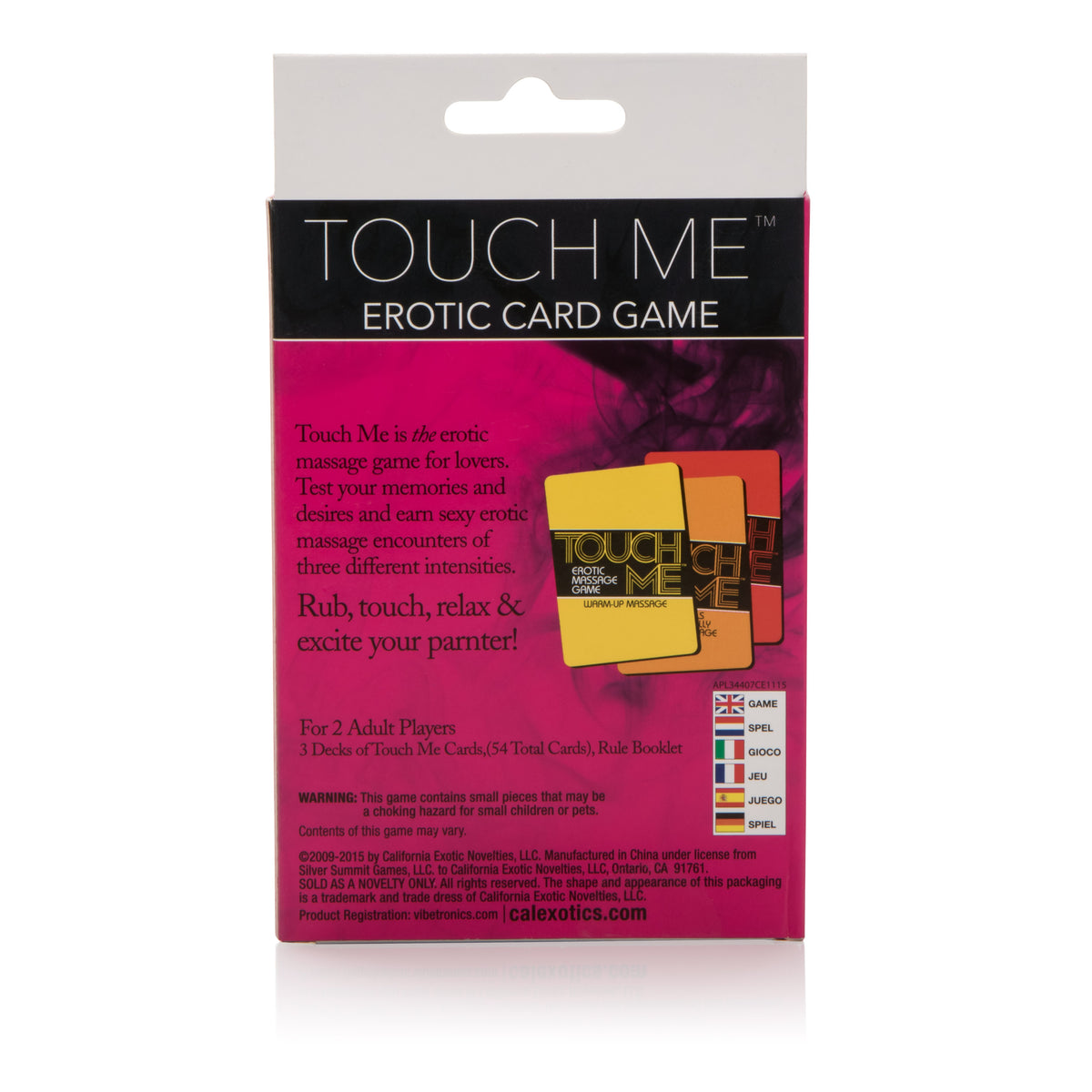 CalExotics Touch Me Erotic Massage Game – 54 Cards