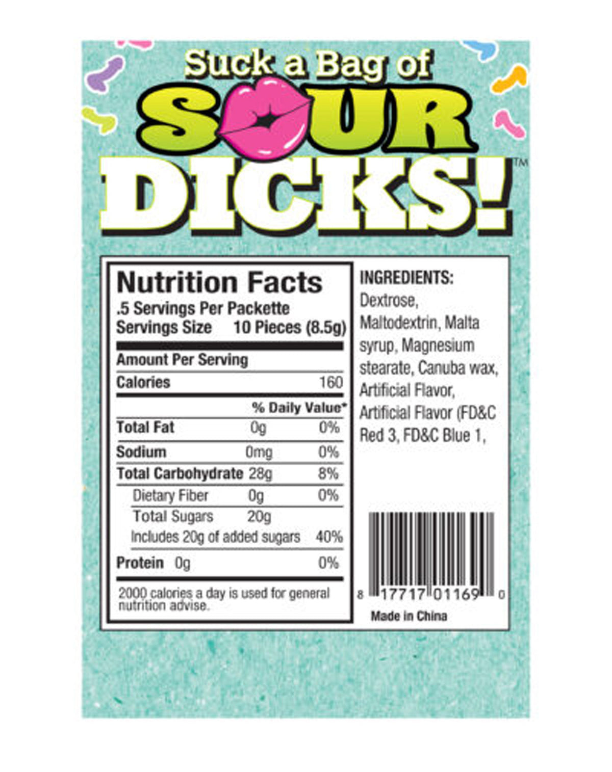 Little Genie Suck a Bag of Sour Dicks – 25 Sour Candies
