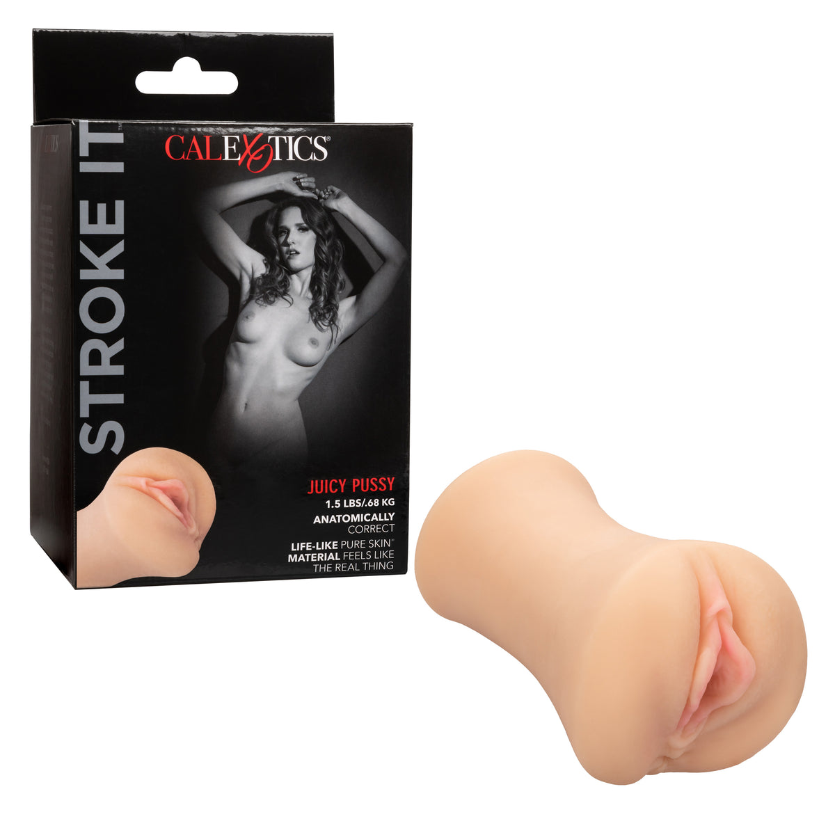 CalExotics Stroke It Juicy Pussy Stroker Sleeve – Ivory