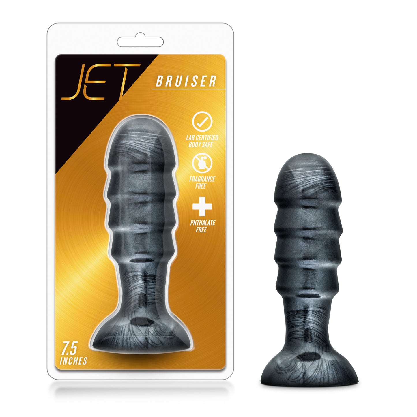 Blush Jet Bruiser Pro-Sized Anal Plug – Carbon Metallic Black