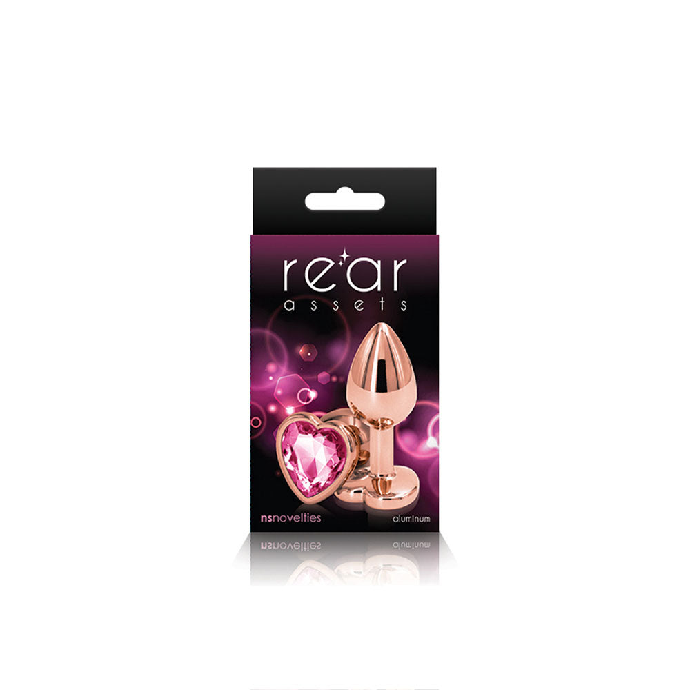 Rear Assets Rose Gold Heart Anal Toy – Small – Pink