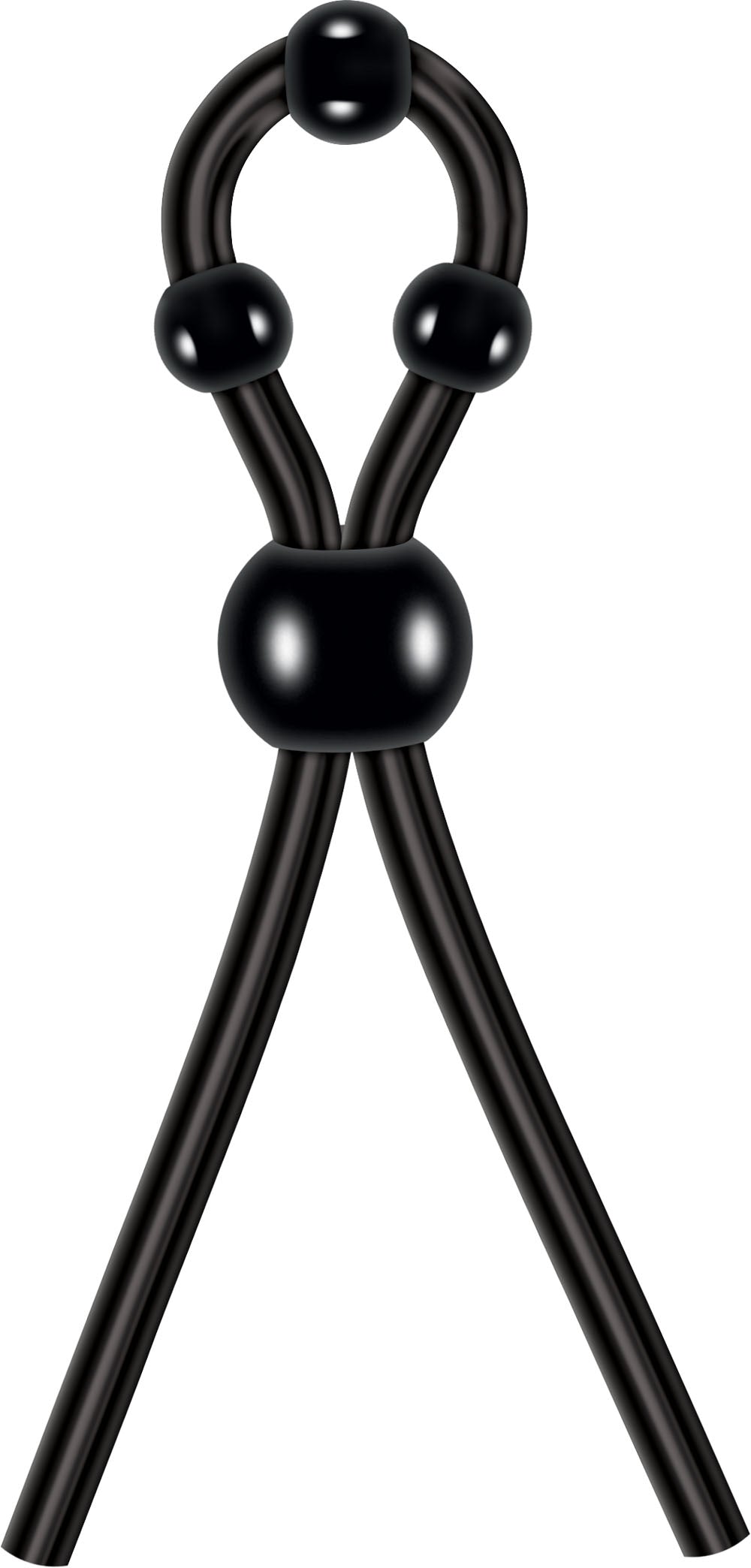 Evolved Novelties Ultimate Silicone Lasso – Black Pleasure Beads