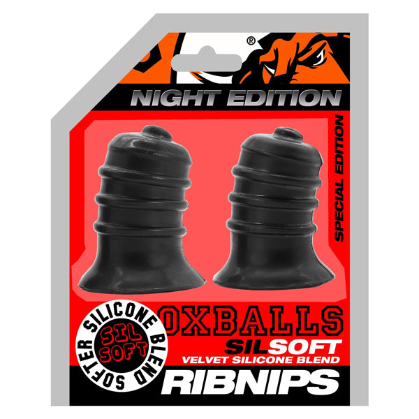 Oxballs Ribnibs Curved Springy Nipsuckers – Black