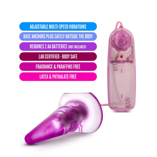 Blush Anal Pleaser - 4.5 Inch Vibrating Anal Toy - Pink