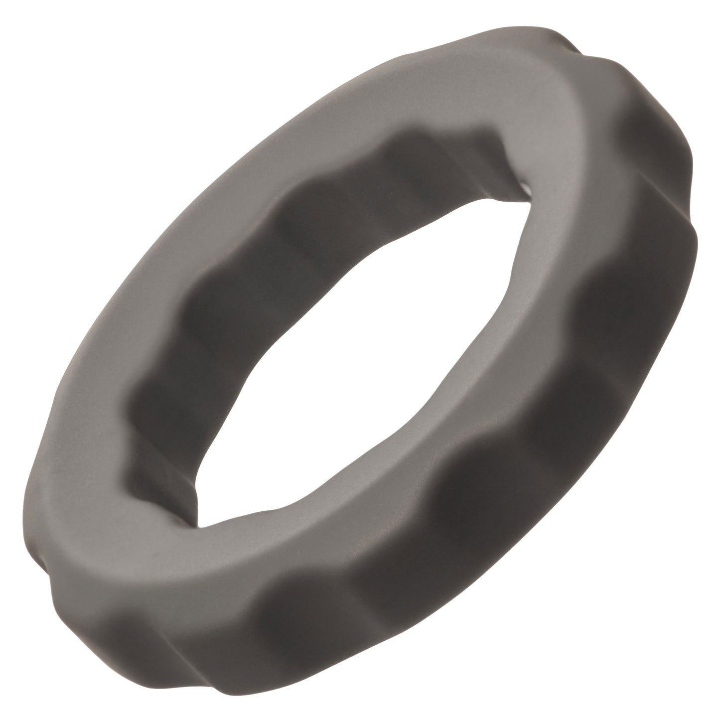 CalExotics Alpha Liquid Silicone Erect Ring - Gray - Ultra-Stretchy Enhancer