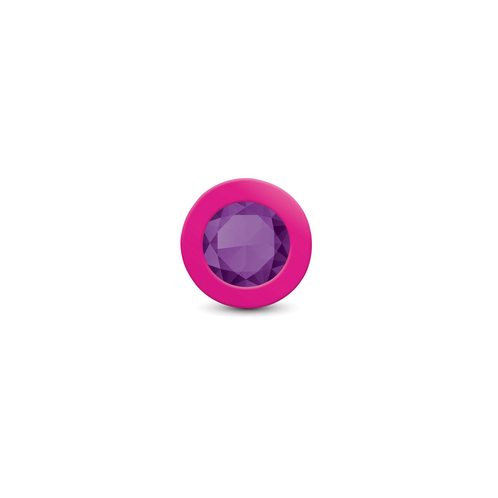 Gemma Purple Gem Pink Silicone Medium Anal Plug - Tapered Design