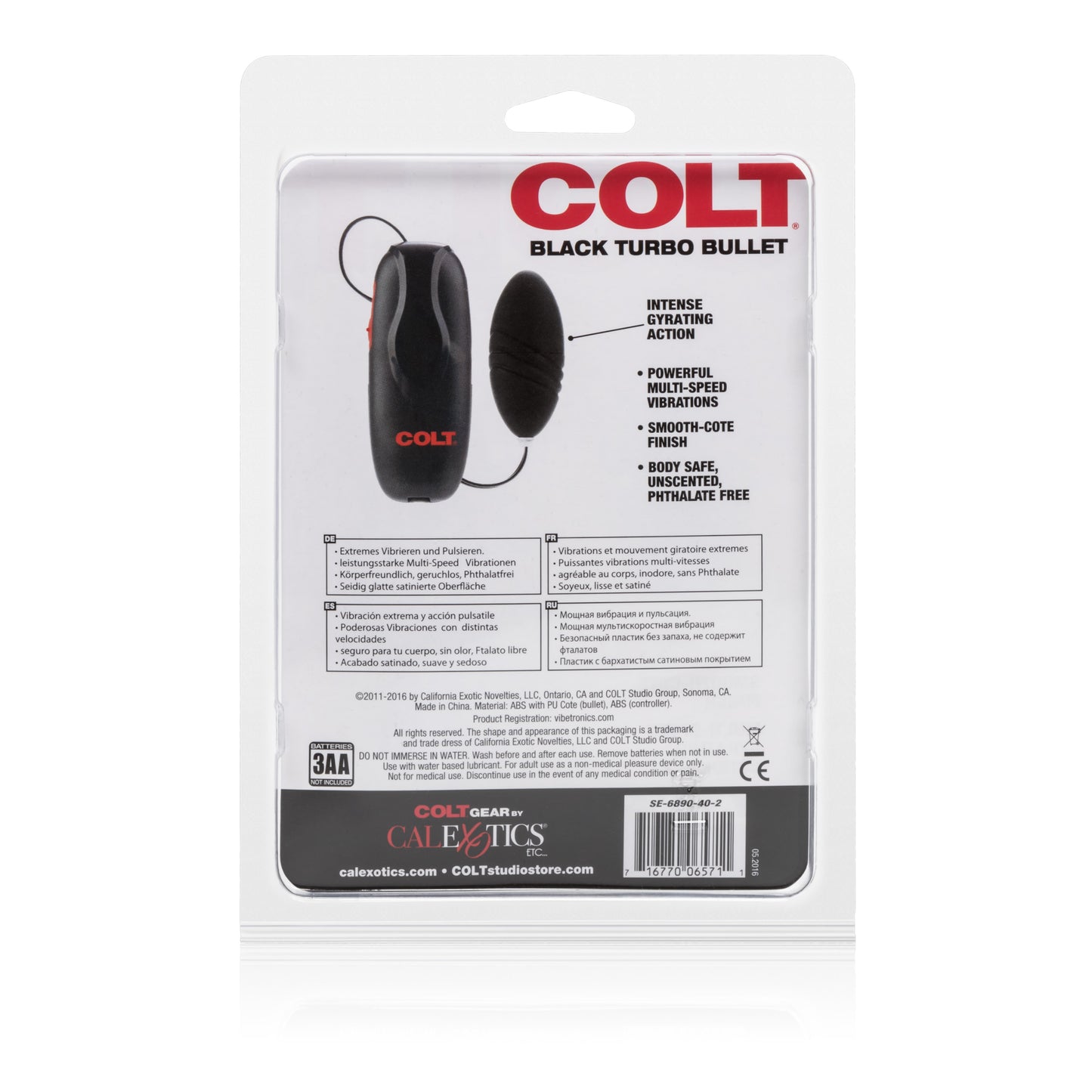 CalExotics Colt Turbo Bullet – Multi-Speed Vibrating Bullet – Black