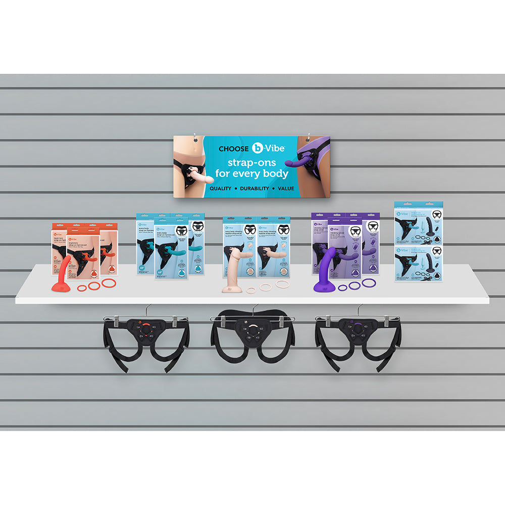 b-Vibe Strap-On Bundle – Beginners Strap-On Harness Set with 5 in. Silicone Dildo Peg