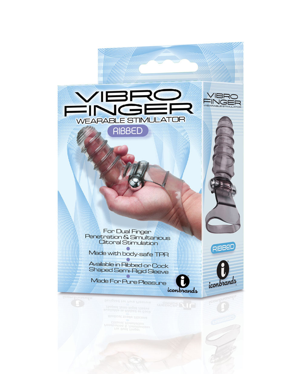 Icon Brands Vibro Finger Wearable Stimulator - Multi-Speed Grey