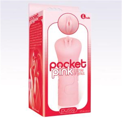 Icon Brands Pocket Pink Palm Sized Masturbator – Closed Ended, Beige