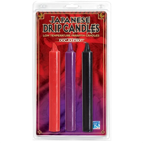 Doc Johnson Japanese Drip Candles Set of 3 - Multi-Color