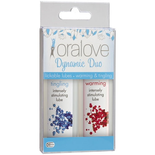 Doc Johnson Oral Love Dynamic Duo – Warming and Tingling Lubricants