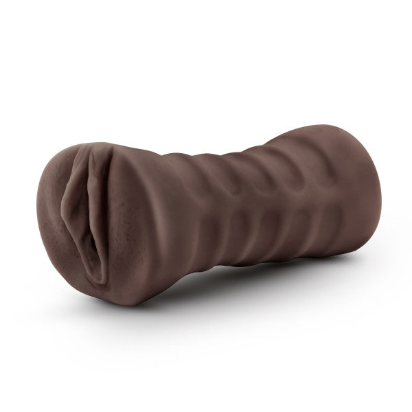 Blush Hot Chocolate Brianna - Realistic Vibrating Stroker - Brown