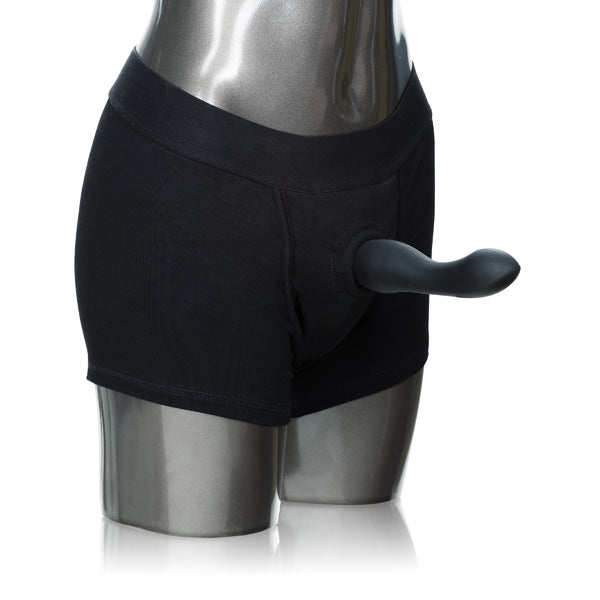 CalExotics Packer Gear Boxer Brief Harness - Dual Penetration Design - Black