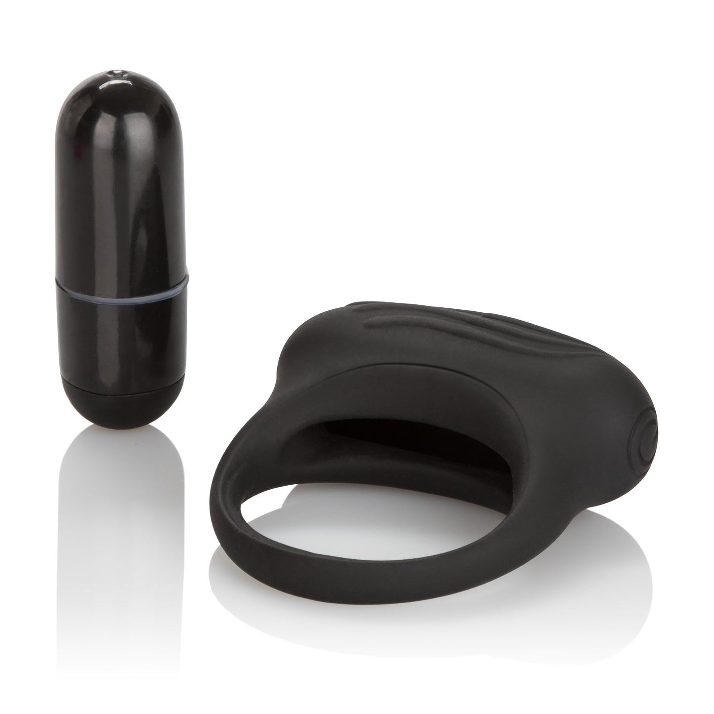 CalExotics Silicone Lover's Arouser Rechargeable Enhancer with Removable Stimulator - Black