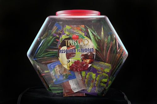 Trustex Assorted Flavors Condoms - 288 Piece Fishbowl Display