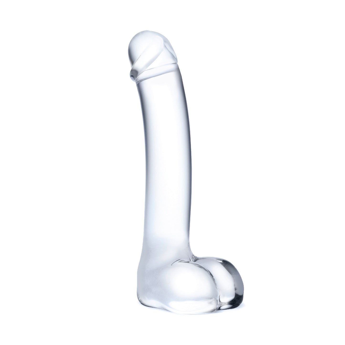 Electric Novelties 7 Inch Realistic Curved Glass G-Spot Dildo - Clear