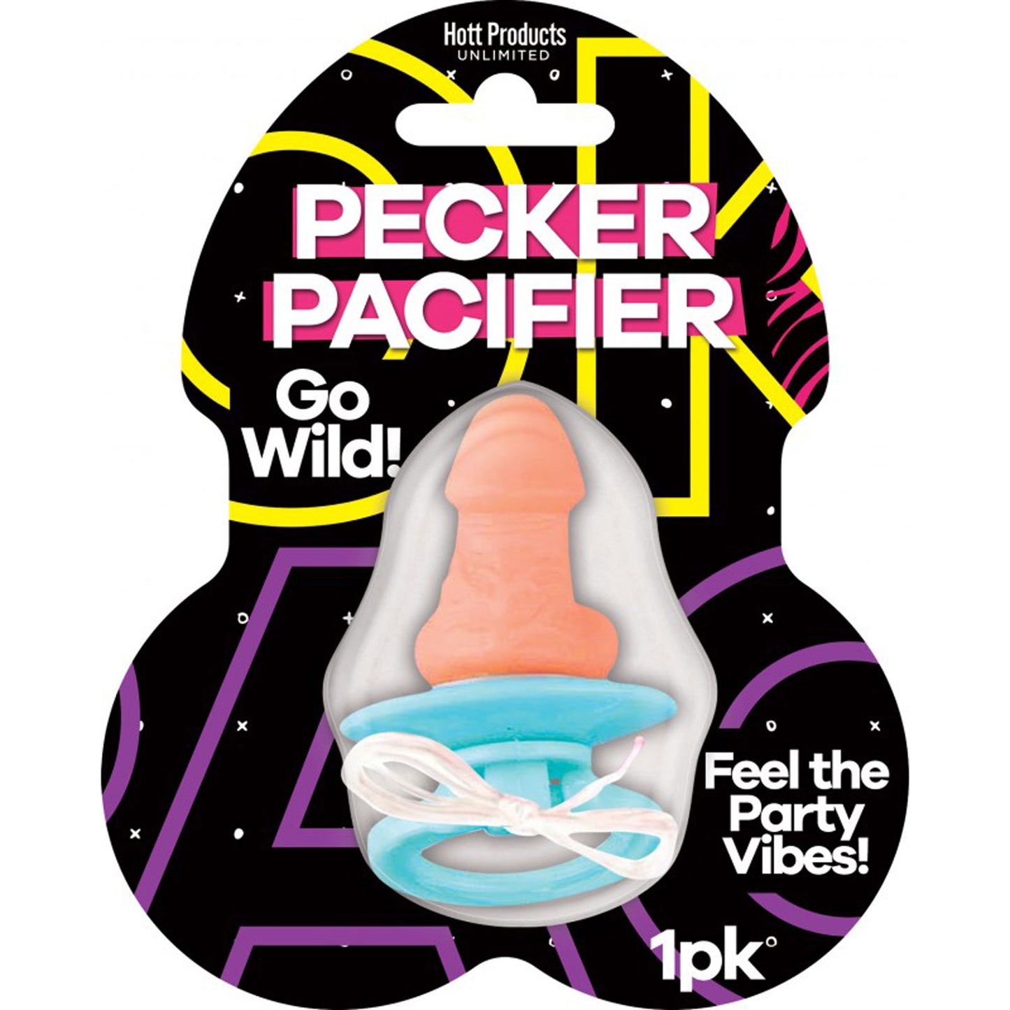 Hott Products Pecker Pacifier with Elastic Wristband – Beige