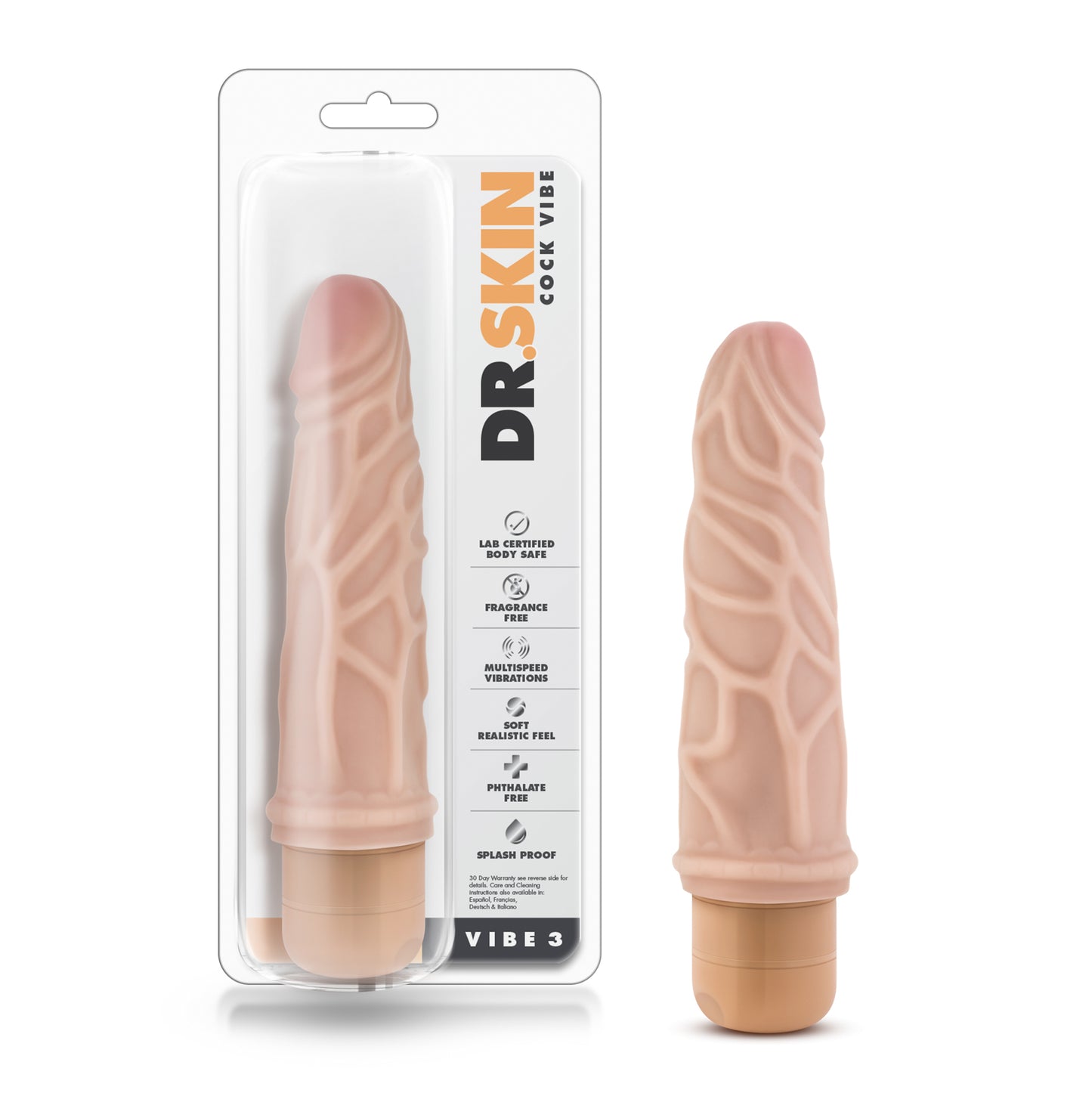 Blush Cock Vibe #3 Vibrating Pleasure Object – Beige