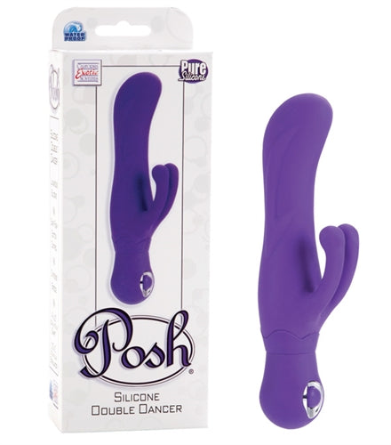 CalExotics Posh Silicone Double Dancer – Purple Dual Massager with Multi-Speed Functionality