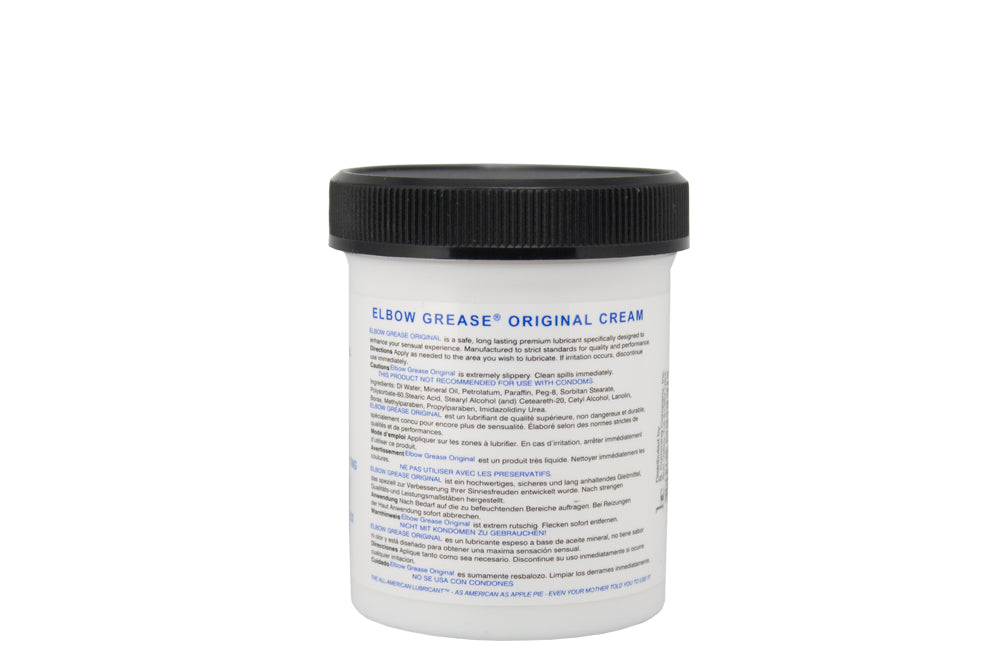 Elbow Grease Original Cream - Mineral Oil Based Lubricant - 4 Oz