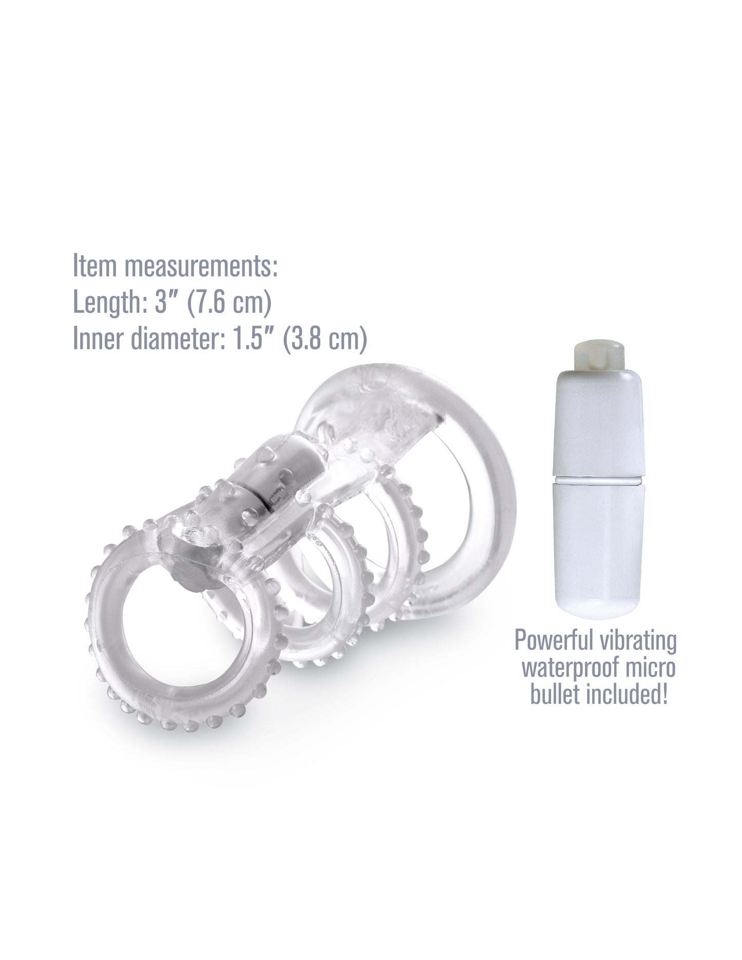 Pipedream Fantasy X-Tensions Vibrating Cock Cage – Clear