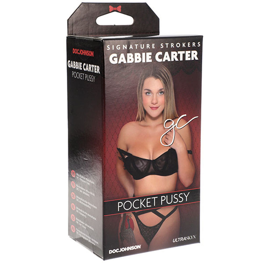 Doc Johnson Gabbie Carter Ultraskyn Pocket Pussy - Realistic Beige Stroker