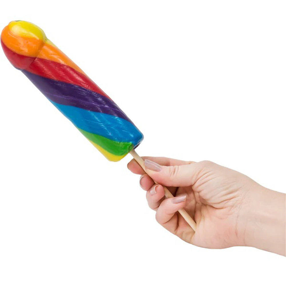 Hott Products Jumbo Rainbow Cock Pops – 6 Piece Display