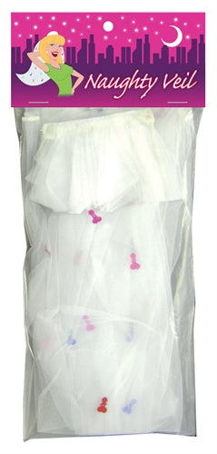 Kheper Games Naughty Veil – White Bridal Accessory