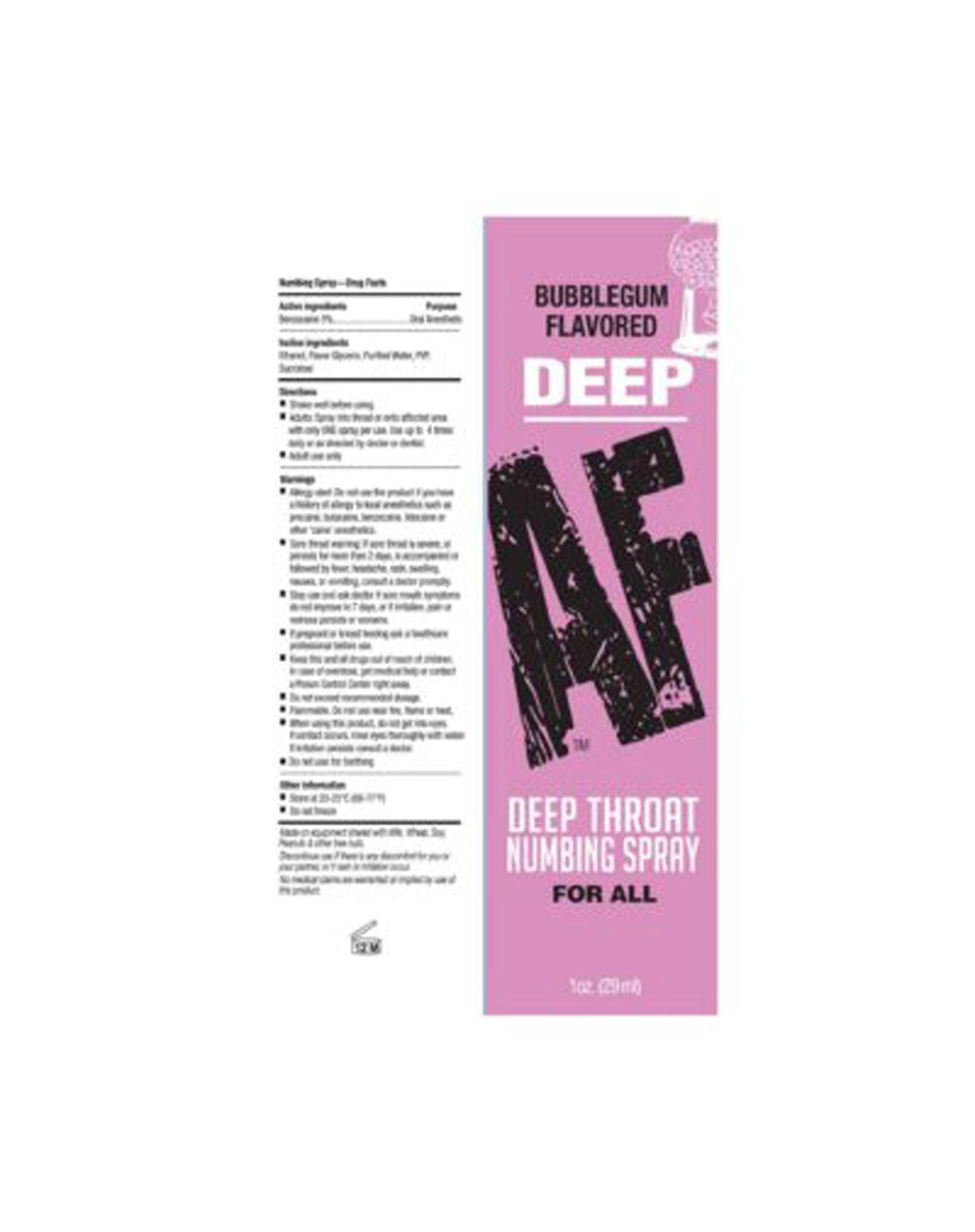 Little Genie Deep AF Throat Numbing Spray – Oral Desensitizer – Bubblegum Flavor