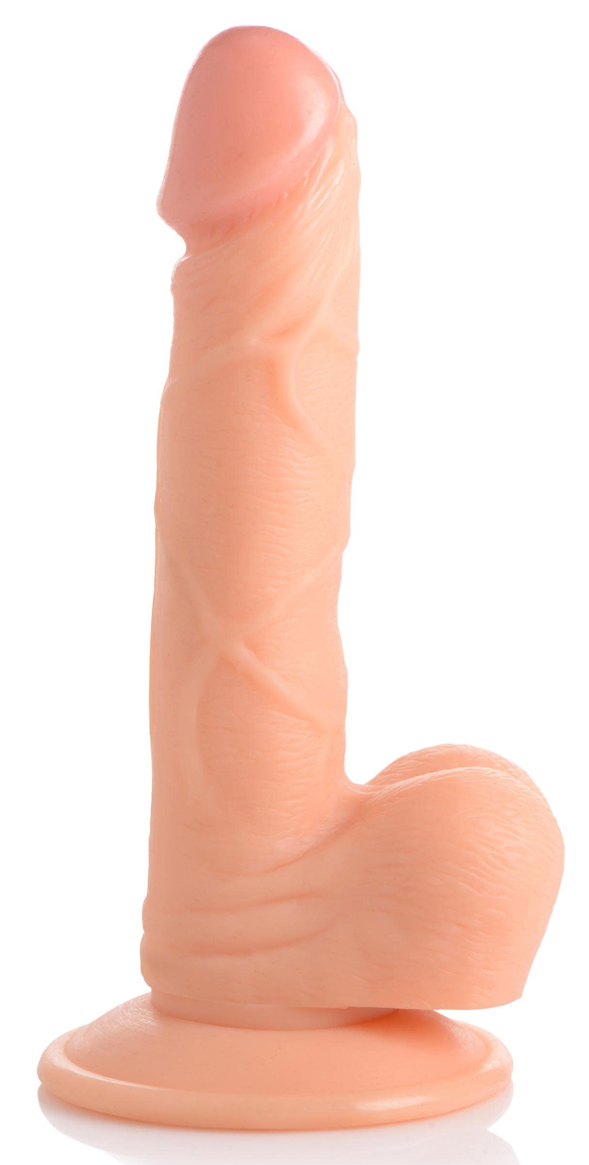 Pop Pecker 6.5 Inch Dildo with Balls - Beige