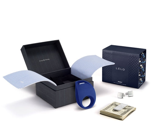 PINO Vibrating Couples Ring - Multi-Function - Blue