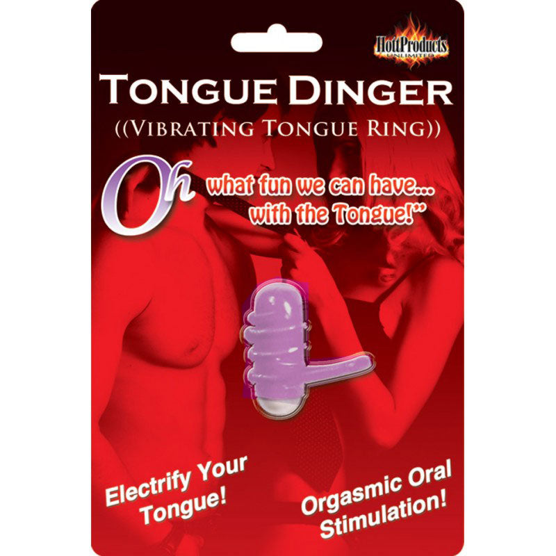Hott Products Tongue Dinger Vibrating Tongue Ring – Purple