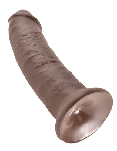 King Cock 9-Inch Cock - Realistic Dildo with Suction Cup - Brown