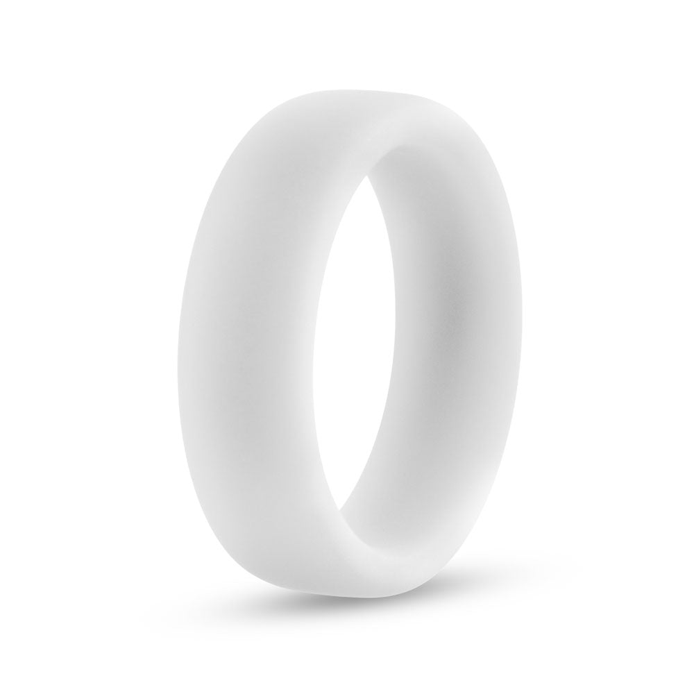 Blush Performance Silicone Glo Cock Ring – White Glow – Soft and Stretchy Design