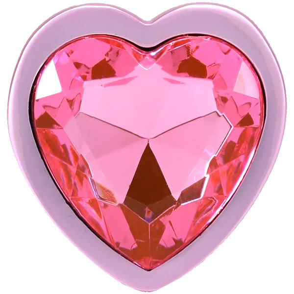 Doc Johnson Booty Bling Metal Heart Plug – Small – Pink