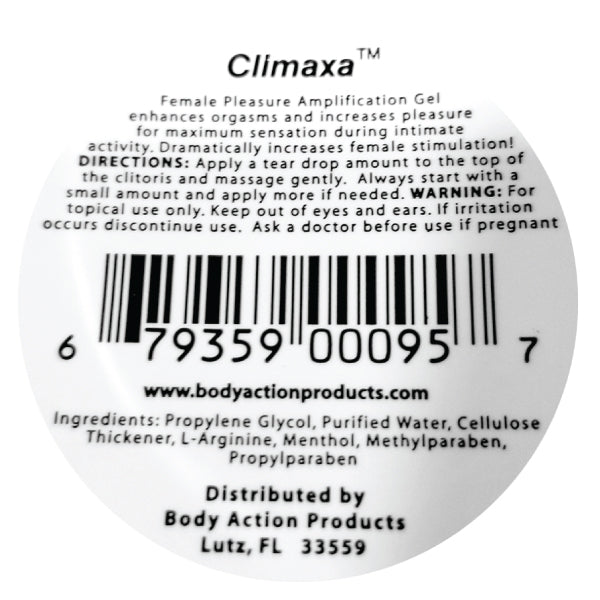 Body Action Climax Female Amplification Gel for Women - 0.5 oz