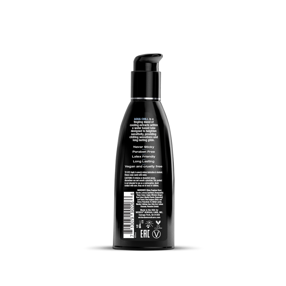 Wicked Aqua Chill Water-Based Cooling Lubricant - 2 Fl. Oz. - Cooling Sensation