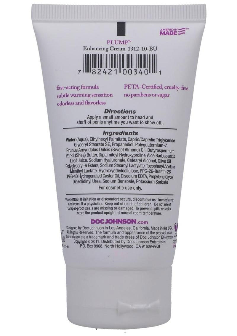 Doc Johnson Plump Enhancement Cream for Men - 2 Oz - Boxed